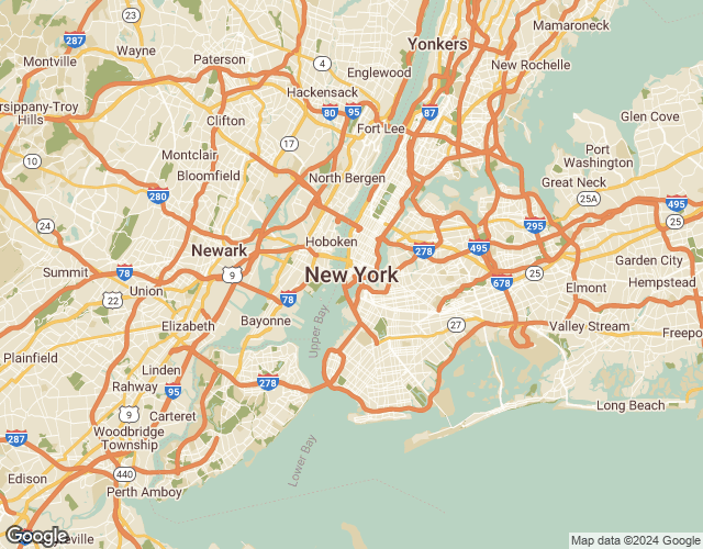 Map of New York City, New York, United States